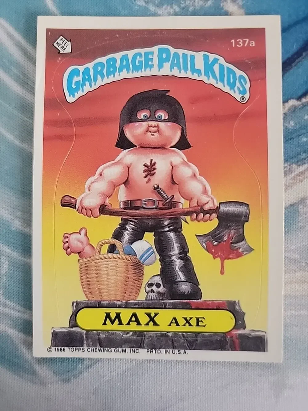 1986 Topps Garbage Pail Kids GPK Max Axe #137a Series 4 OS4